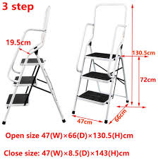 We did not find results for: 3 Step Ladder Heavy Duty Steel Folding With Anti Slip Rubber Mat And Safety Handrail 150kg 330lbs Load Manufacturer Toolsladder