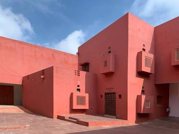 Modernist geometry at Jawahar Kala Kendra., AI generated