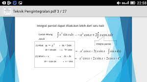 Selain itu, kamu juga akan mendapatkan latihan soal interaktif dalam 3 tingkat kesulitan (mudah, sedang, sukar). Integral Parsial For Android Apk Download