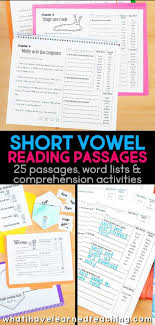 Oxford reading tree & levels. Phonics Passages For Short Vowels