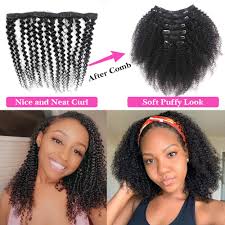 Rolisy kinky curly clip in hair extensions afro 3c 4a kinky curly hair clip ins for women thick soft 8a brazilian remy hair,16 inch,black color,10/pcs with 24 clips,120 gram. Buy Kinky Curly Clip In Hair Extensions For Black Women Human Hair Urbeauty 10 Inch Curly Hair Extensions Clip In Human Hair 3c 4a Kinky Curly Hair Clip Ins For Women Online