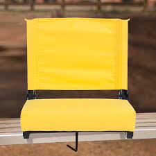 Available 8 color options … Flash Furniture 500 Lb Rated Lightweight Stadium Chair With Handle Ultra Padded Seat Yellow Walmart Com Walmart Com