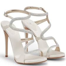 Alisya White Giuseppe Zanotti Giuseppe Zanotti Design Online Store Giuseppe Zanotti Heels Ivory Bridal Sandals Bridal Sandals