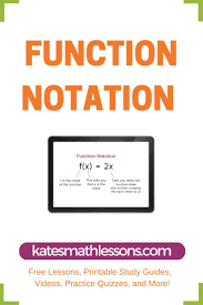Function Notation Printable Study Guides Free Math Lessons Functions Math