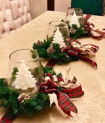 Christmas Wreath And Tree Shaped Candle Centerpieces Christmas Centerpieces Diy Easy Christmas Diy Christmas Table Decorations