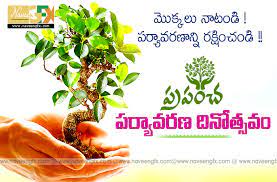 Try to leave the world a better place than when you arrived. World Environment Day Telugu Slogans And Wishes Quotes Naveengfx
