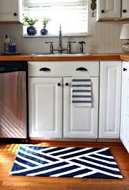 Black And White Kitchen Floor Mats Little Black Door Paint A Rug Party Week 3 Reveal White Kitchen Rugs Painted Rug Contemporary Kitchen Rugs