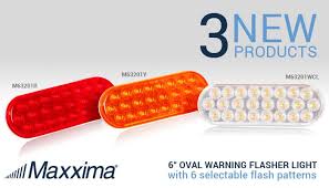 3 New 6 Led Warning Lights Each With 6 Selectable Flash Patterns 6 Red Oval Www Maxxima Com M63201r 6 Ambe Led Warning Lights Warning Lights Truck Lights