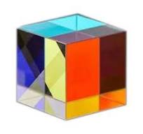 Setben 4Pcs Optical Glass X-cube Dichroic Cube Prism RGB Combiner Splitter  Educational Gift