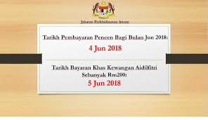 Jadual pembayaran pencen 2018 pesara kerajaan. Tarikh Bayaran Pencen Bulan Jun 2018 Dan Jabatan Perkhidmatan Awam Facebook