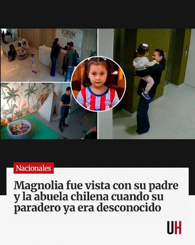 Varias imágenes saltaron a la luz sobre la niña Magnolia Bustos Rojas, de 2 años, quien fue retirada de la guardería por su abuela materna alrededor del mediodía del miércoles último, y