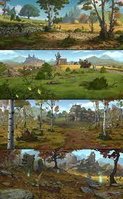 Artstation Eqn Biomes Concepts Benoit Bernard Landscape Concept Fantasy Art Landscapes Fantasy Landscape
