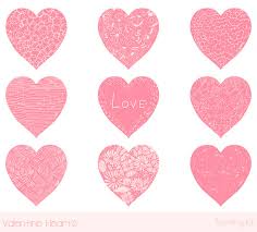 Pink Heart Clipart Valentine Heart Clip Art Hand Drawn Heart Graphics Cute Flower Heart Images Valentine Clipart Love Clipart Doodle