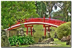 Red Bridge In The Japanese Garden In Singapore Japanese Garden Garden Fish Pond