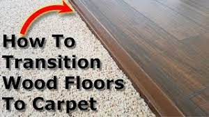 Jan 03, 2020 · use a utility knife or carpet knife to slice the carpet into manageable strips and roll the strips up as you go. Carpet To Wood Floor Transition Laminate Floors Youtube