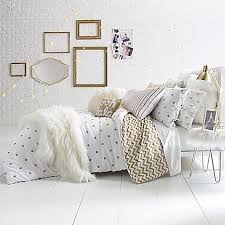 Black And White Polka Dot Comforter Set From At Home To On Campus The Glam Polka Dot Reversible Comforter Set Brings A Bold And Fun Look To You White And Gold Bedding Pink Bedroom Decor Gold Bedroom