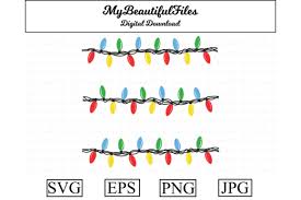 Download Christmas Lights Clipart Illustration Graphic By Mybeautifulfiles Creative Fabrica PSD Mockup Templates