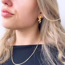 Øreringe JASMIN BIG Forgyldt Sølv