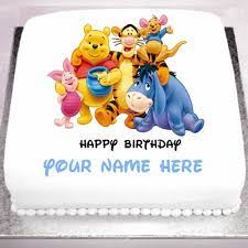 Maybe you would like to learn more about one of these? Happy Birthday With Winnie The Pooh Cake With Name Winnie The Pooh Cake Cake Name 1st Birthday Cakes