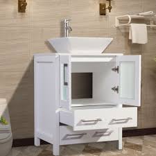 At unique vanities, we make it easy to outfit your new or remodeled bathroom with a lovely vessel sink by offering a range of supporting vanities, stands and cabinets. Vanity Art 24 Single Sink Vanity Cabinet With Ceramic Vessel Sink M