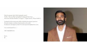 Dhanush has been roped in for the film and will join this drama which revolves around a freelance assassin and former cia operative. Dhanush To Star With Chris Evans Ryan Gosling In The Gray Man Telugu Rajyam