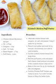 Twisted Chicken Puff Pastry Puff Twisters Recipe Tasted Recipes Recipe Chicken Puffs Recipes Mutton Recipes