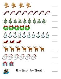 Christmas Counting Exercise Numbers 1 10 For Pre K K Or 1st Christmas Classroom School Holidays Preschool Printables