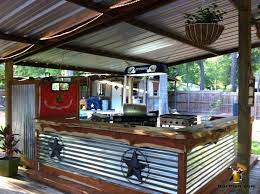 Awesome Outdoor Bar And Grill Area Under Protective Shed Roof By Kirk L Outdoor Bar And Grill Rustic Outdoor Kitchens Rustic Outdoor Bar