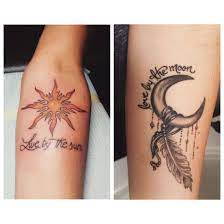 No Matter How Far You Are We Will Always Be Under The Same Sun Moon And Stars Mother Daughter Tattoo Li Tattoos For Daughters Friend Tattoos Moon Tattoo