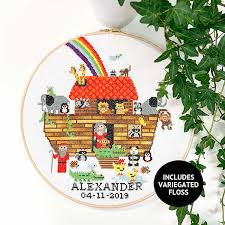 Check out our cross stitch alphabet sampler selection for the very best in unique or custom, handmade pieces from our sewing & needlecraft shops. Ark Of Noah Cross Stitch Kit Studio Koekoek