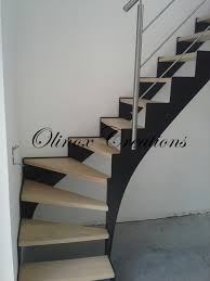 Escalier 2 quart tournant bois métal : Escalier Interieur Design Et Moderne Creation Sur Mesure