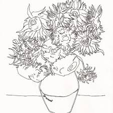 Gallery For Gt Van Gogh Self Portrait Coloring Page Sunflower Coloring Pages Sunflower Colors Coloring Pages