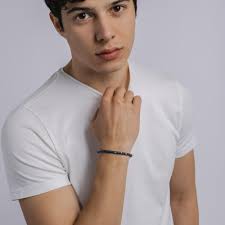 For Him Mens Bracelet Hexagon Beaded Bracelet, Hematite Bracelet for Men,  Gift Jewelry for Men and Women Gifts for Him