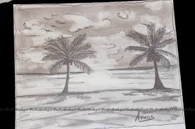 1899x1291 drawing easy landscape with colour colored pencil sunset. Pencil Drawing Of The Beach Images