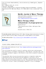 Most employers prefer certified therapists and. Pdf Music Therapy School Consultation A Unique Practice