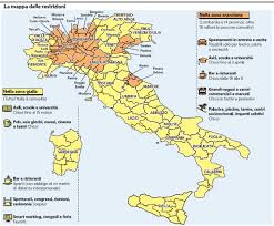 La campania è stata giudicata tra le regioni a 'minor rischio', e dunque collocata nella 'zona gialla', sulla base dei dati relativi al 25 ottobre. La Mappa Delle Zone Gialle E Arancioni E Delle Restrizioni Regione Per Regione