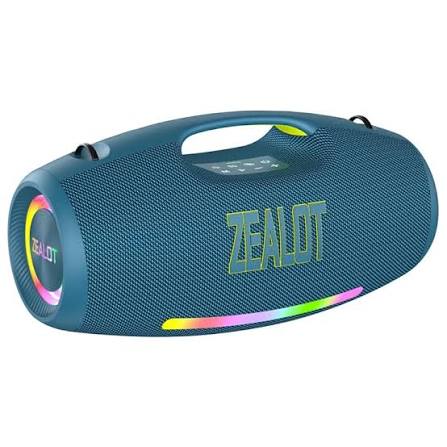 ZEALOT S89 250W Portable Bluetooth-Compatible Speaker 48000mAh Waterproof TWS Subwoofer Support U-disk / TF / Aux - Cyan