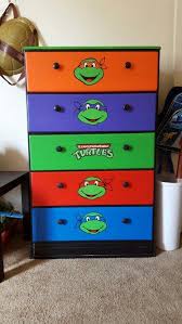 Tmnt Ninja Turtles Hand Painted Dresser Ninja Turtle Bedroom Turtle Bedroom Turtle Room