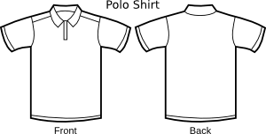 Black And White Polo Clipart Polo Shirt Template