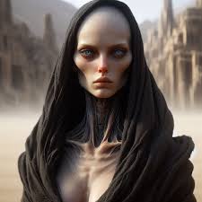 inspired by Wolfski prompt : A photorealistic dystopian portrait depicts a  figure undergoing a grotesque transformation against a deep blue  background. The subject's warm human shoulders and arms form a sharp  contrast