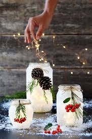 Use as tea light lanterns. 5 Minute Diy Snow Frosted Mason Jar Decorations Magical A Piece Of Rainbow