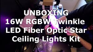 Create a starry night sky in a bedroom, bathroom or any room in the house by installing one of our fiber optic star ceiling kits. Unboxing 16w Rgbw Twinkle Led Fiber Optic Star Ceiling Lights Kit Youtube