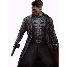 The Punisher Jon Bernthal Black Leather Coat Desert Leather Punisher Costume Punisher Leather Coat