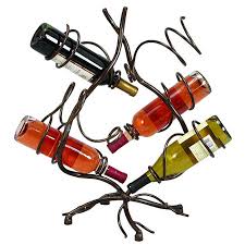 Well made of good material with a nice design flair. Casa Cortes 6 Bottle Wrought Iron Spiral Vines Wine Holder Rack