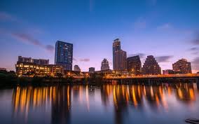 View Of Downtown At Night Looking Across Lady Bird Lake