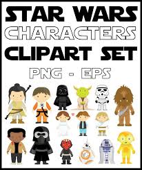 Star Wars Characters Clipart Set New Star Wars Clipart And Vector Set Perf Star Wars Characters Clipart Lego Star Wars Birthday Party Lego Star Wars Birthday