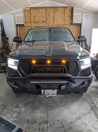 2 color dodge ram sport hood modern 1500 stripes race lines pickup vehicle truck car vinyl graphic decal sticker black out. Aftermarket Grill Will This Work 5thgenrams Forums