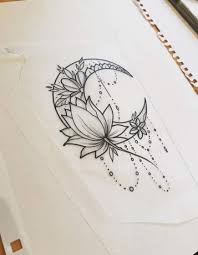 63 Trendy Flowers Drawing Mandala Lotus In 2020 Moon Tattoo Designs Tattoos Pattern Tattoo