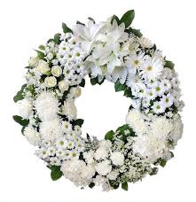 All varieties have been preserved to ensure they will not wilt in the same way living plants would. White 24 Inch Funeral Wreath Funeral Wreath Wreaths For Funerals Funeral Flowers