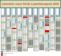 Fin des dernières restrictions, mais pas de la vigilance ! Calendrier 2020 Avec Jours Feries En Luxembourg Et Numero Des